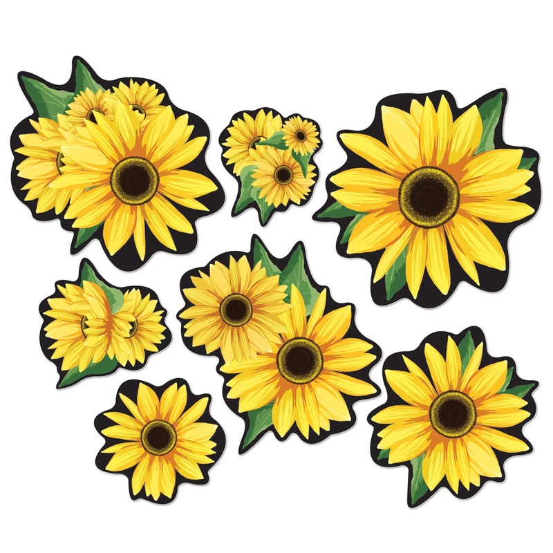84 Piece Beistle Sunflower Party Cutouts