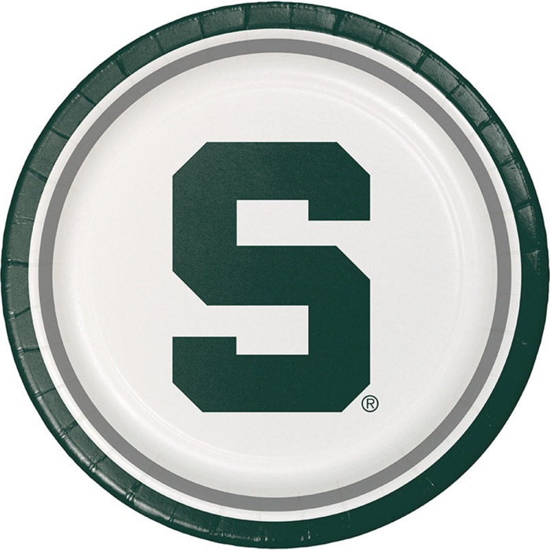 96 pc Bulk Michigan State University Dinner Plate