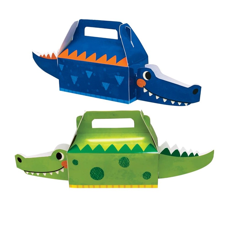 Alligator Party Treat Box 3D (4/Pkg)