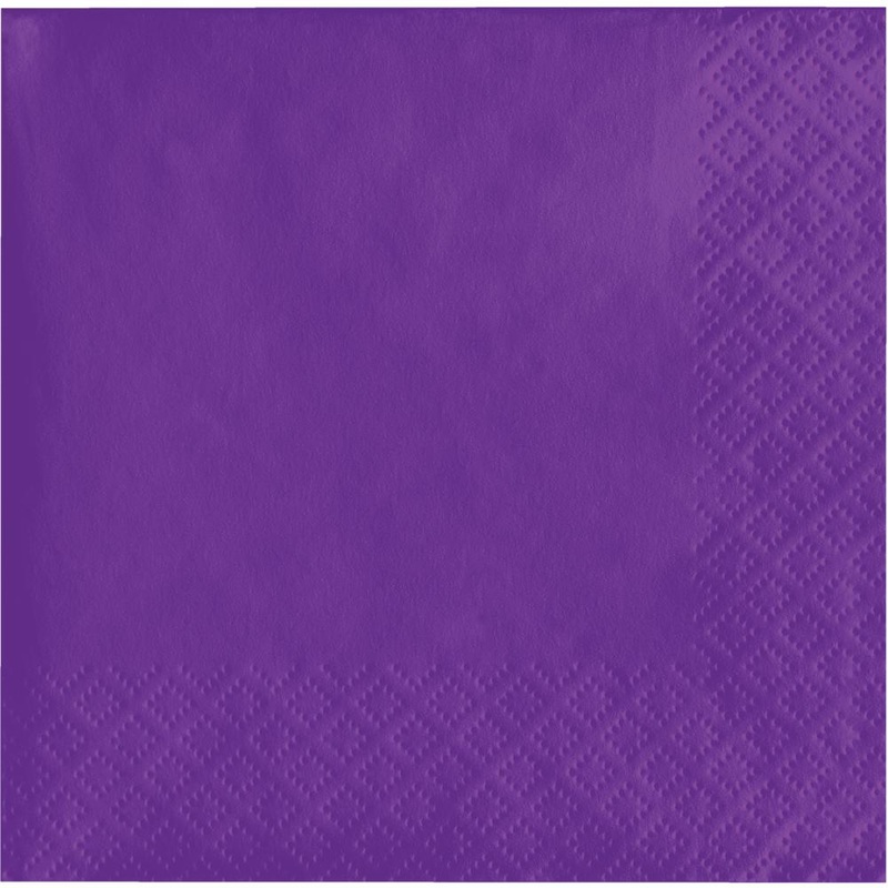Bulk Pack of 150 Amethyst Beverage Napkins, 3 Ply