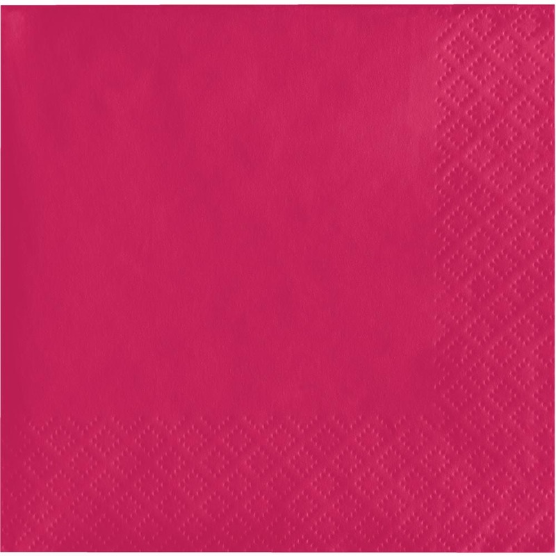Bulk Pack of 150 Hot Magenta Beverage Napkins, 3 Ply