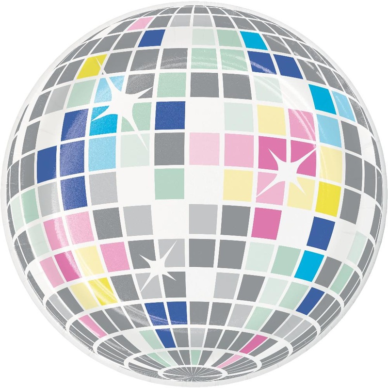 Bulk Pack of 24 Birthday Beats Disco Luncheon Plates