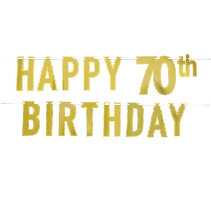 12 Pack Beistle Foil Happy 70th Birthday Party Streamer