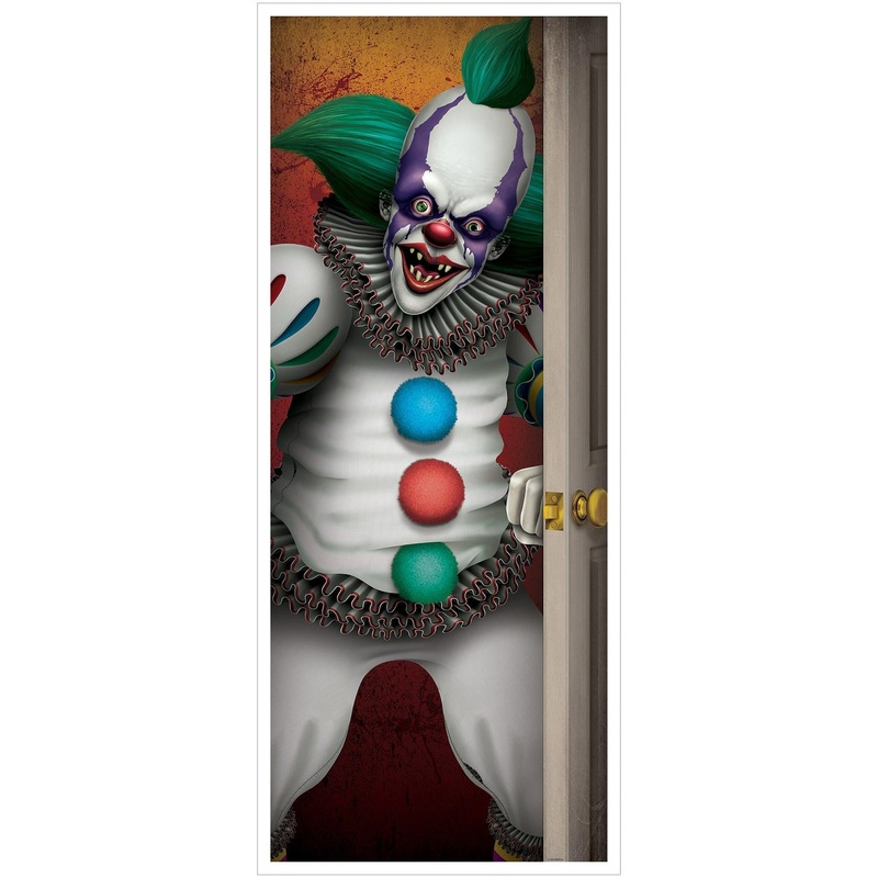 12 Pack Beistle Halloween Creepy Clown Door Cover
