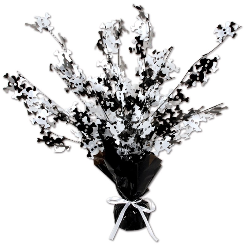 12 Pack Beistle Halloween Skull/Crossbones Centerpiece