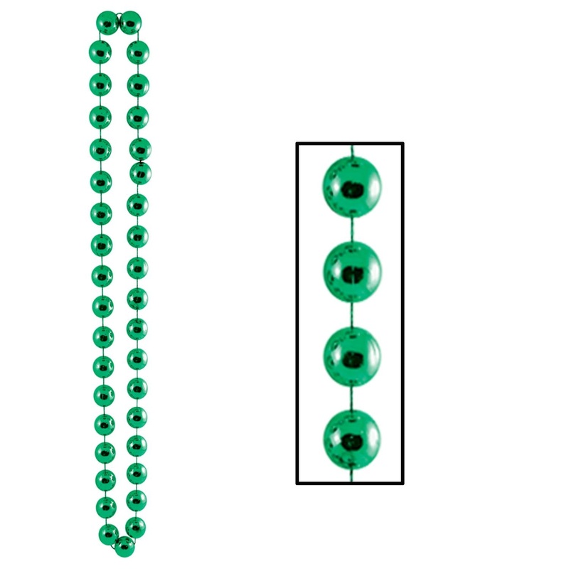 12 Pack Beistle Jumbo Party Bead Necklaces - green