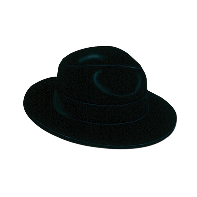 24 Pack Beistle Black Velour Fedora
