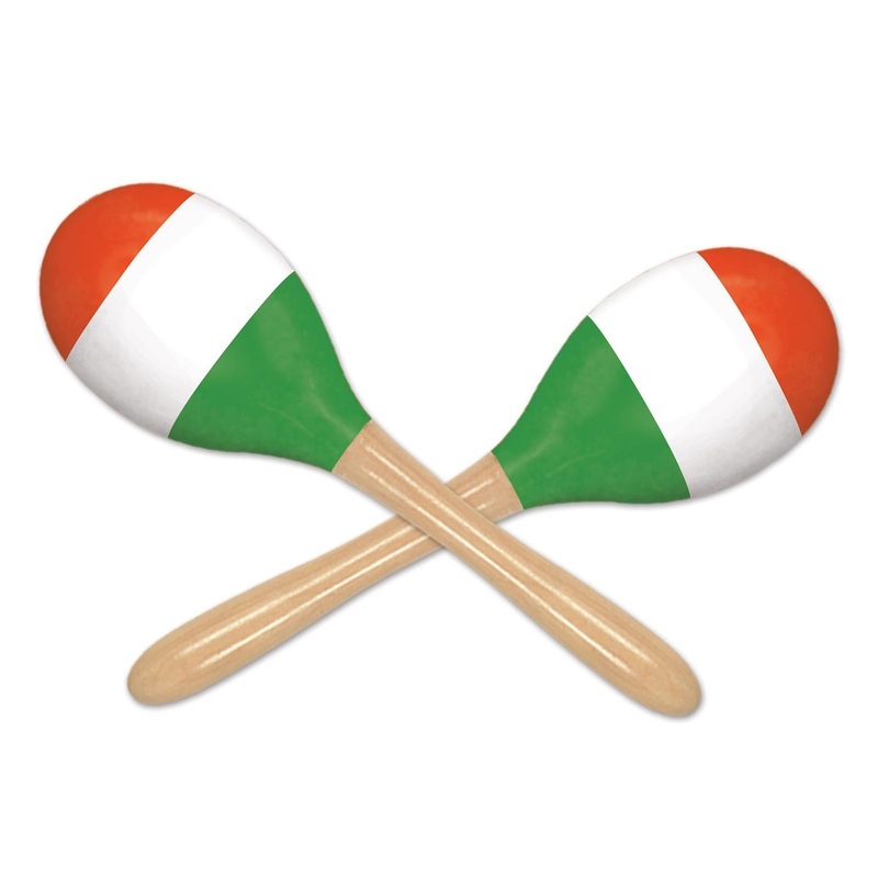 24 Pack Beistle Fiesta Red, White/Green Maracas