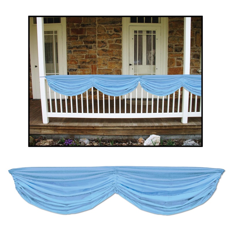 6 Pack Beistle Baby Shower Fabric Bunting - Light blue