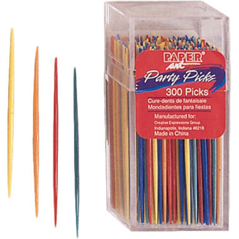 Assorted Color Plastic Picks (300/Pkg)