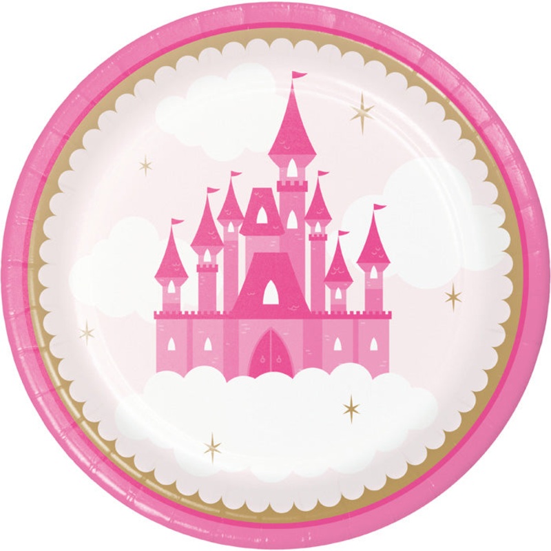 Bulk Pack of 24 Little Princess Dessert Plates