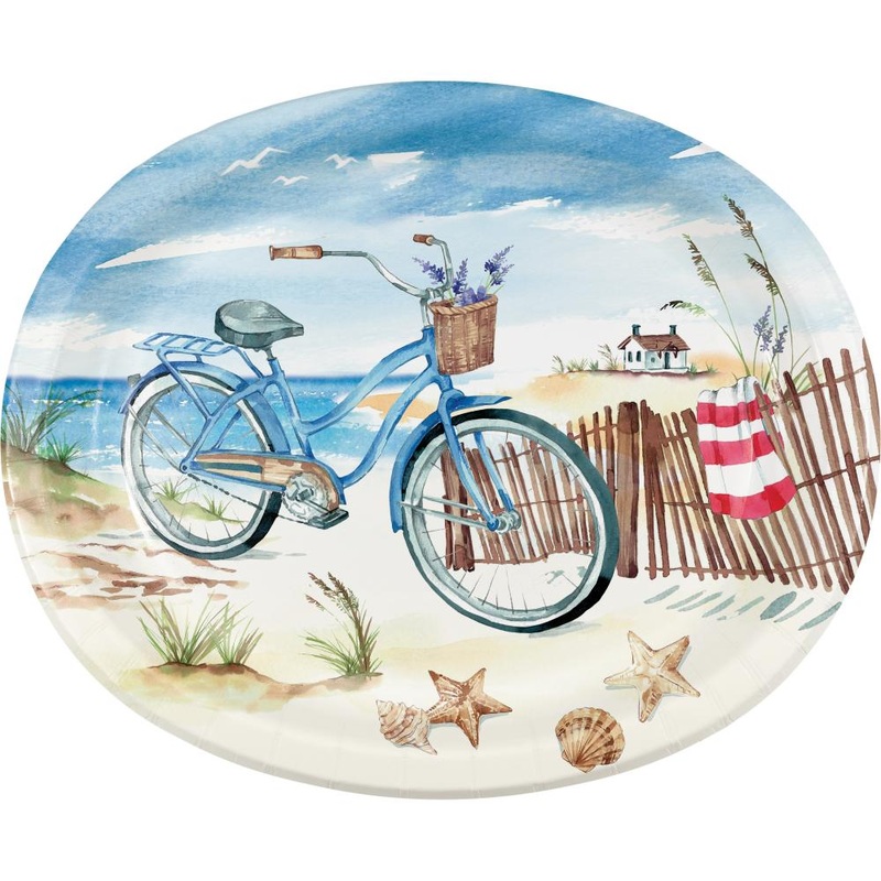 Seaside Summer Paper Oval Platter (8/Pkg)