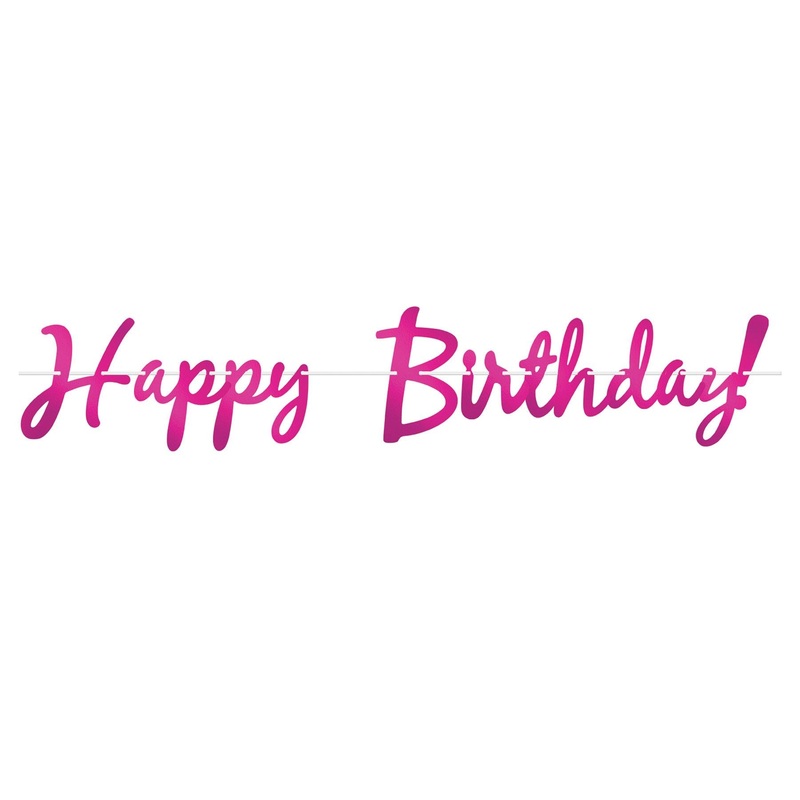 12 Pack Beistle Foil Happy Birthday Party Streamer Cerise