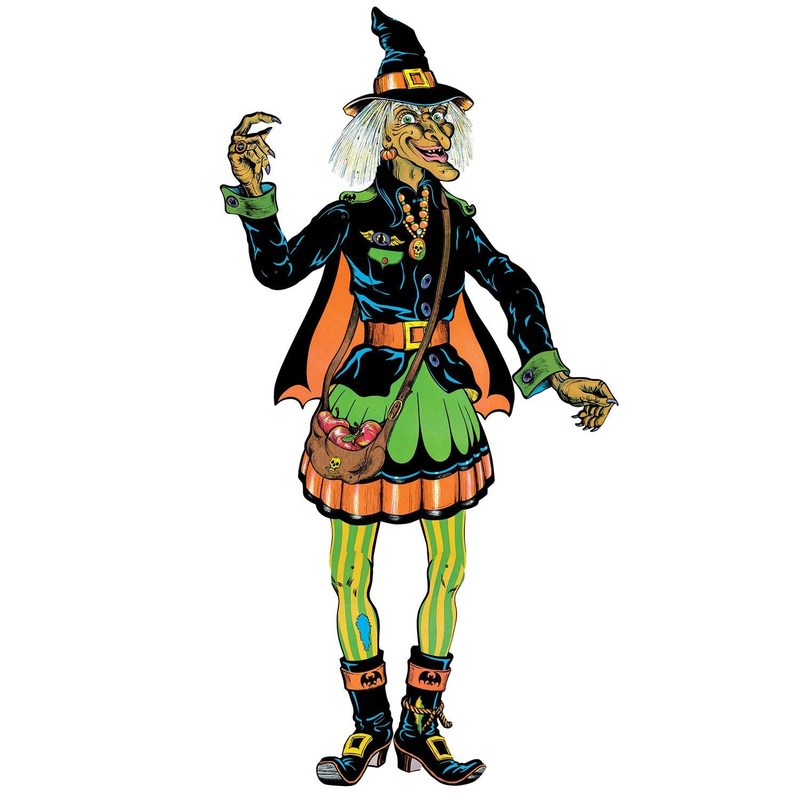 12 Pack Beistle Vintage Halloween Jointed Witch