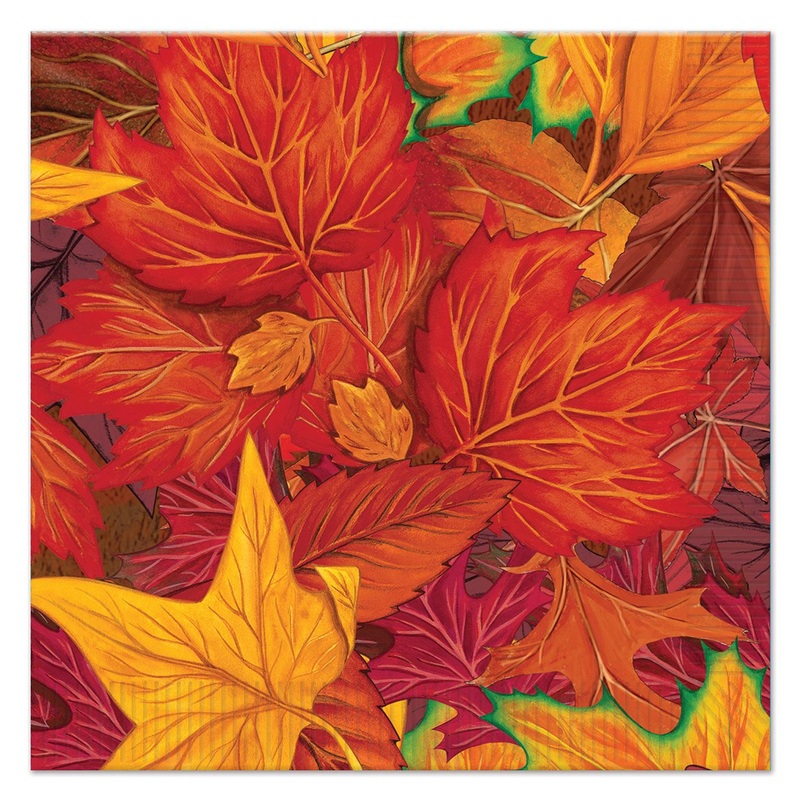 192 Pack Beistle Thanksgiving Fall Leaf Luncheon Napkins