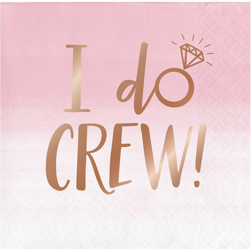 192 pc Bulk Rose' All Day I Do Crew Beverage Napkins