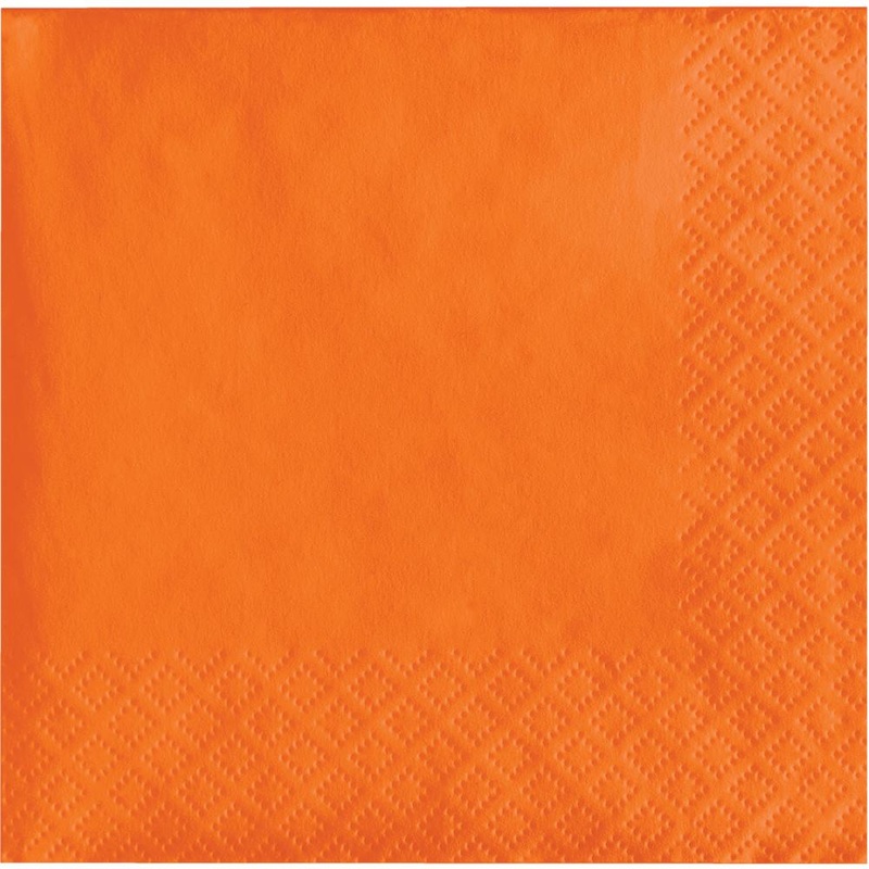 240 pc Bulk Sunkissed Orange Value Friendly Beverage Napkins