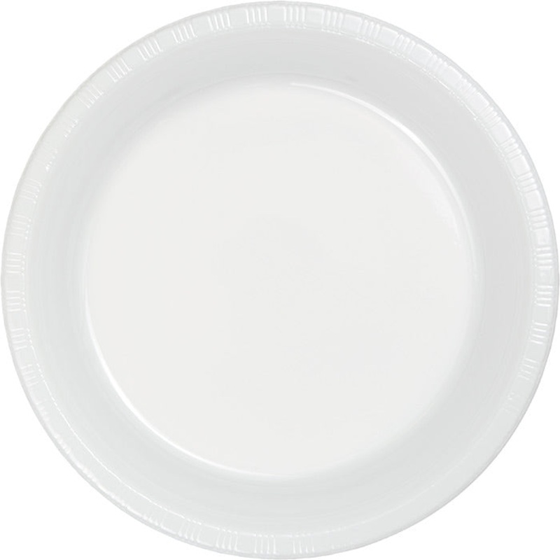 240 pc Bulk White Plastic Banquet Plates 10.25 inch