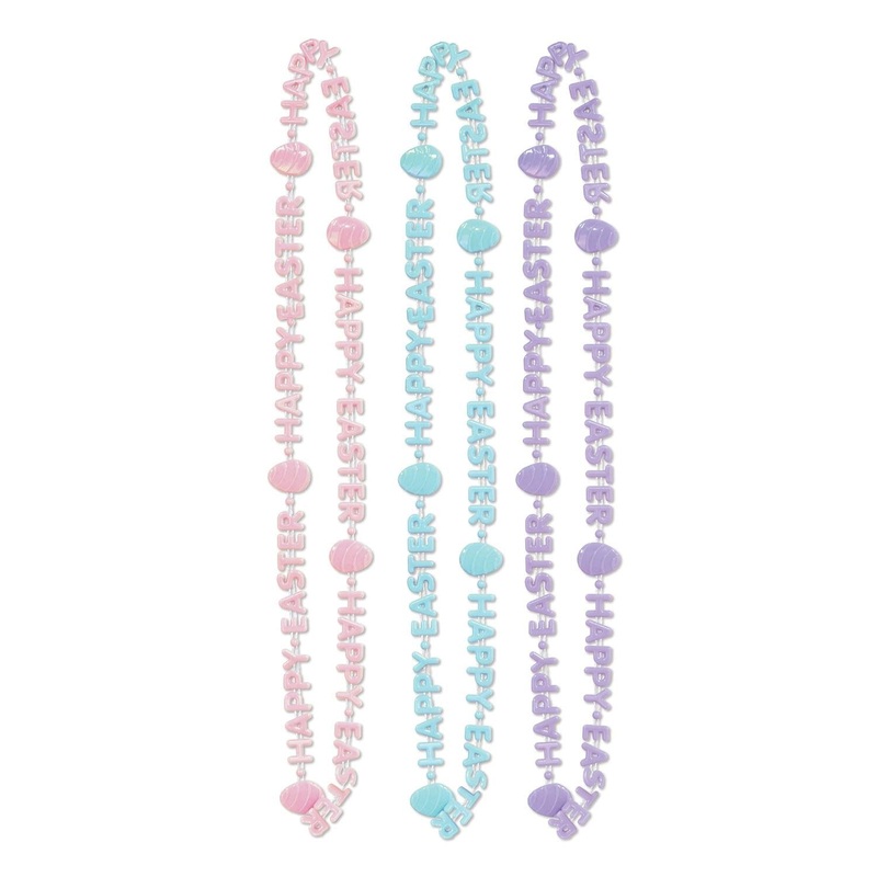 36 Pack Beistle Happy Easter Bead Necklaces