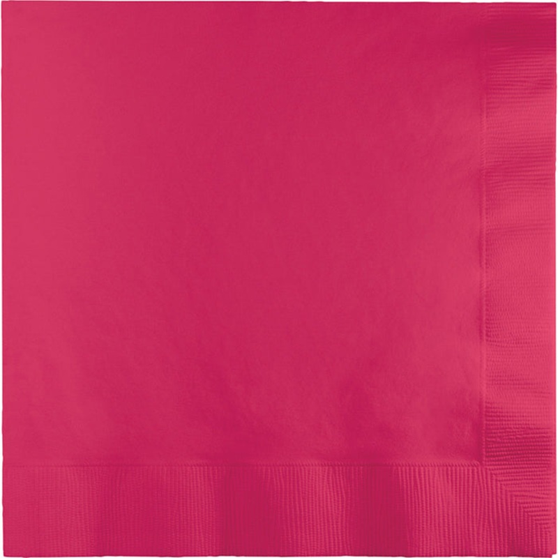 500 pc Bulk Hot Magenta Luncheon Napkins 3 ply