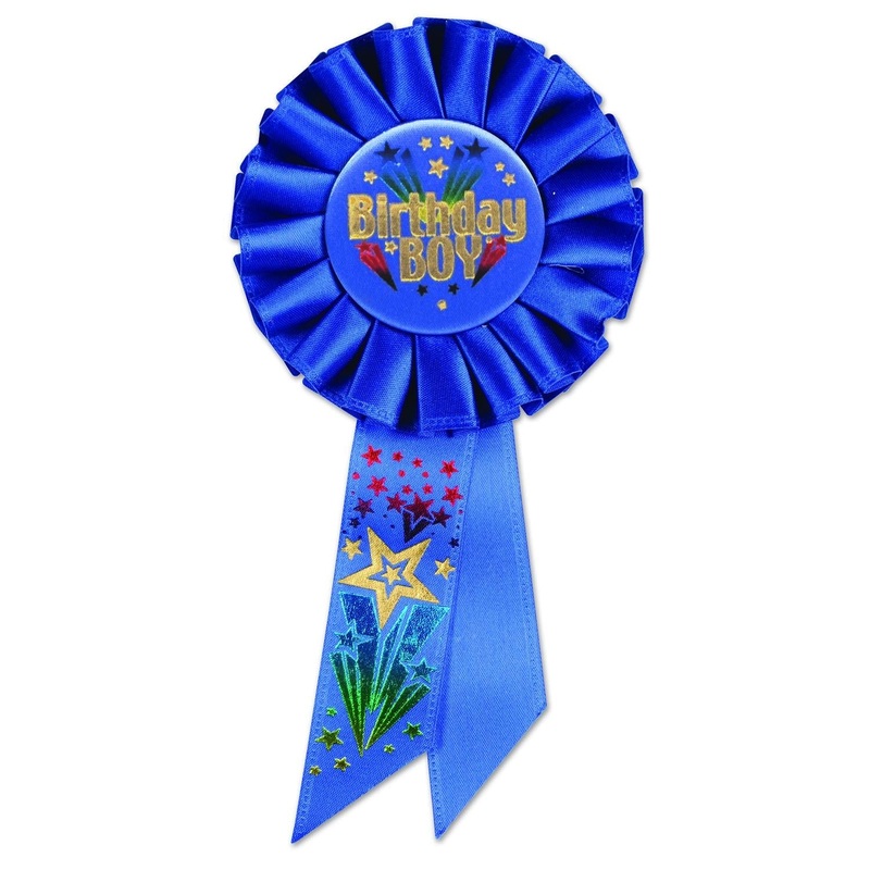 6 Pack Beistle Birthday Party Boy Rosette