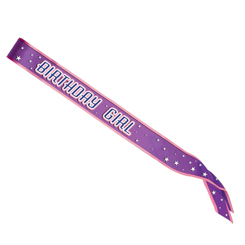 6 Pack Beistle Birthday Party Girl Satin Sash