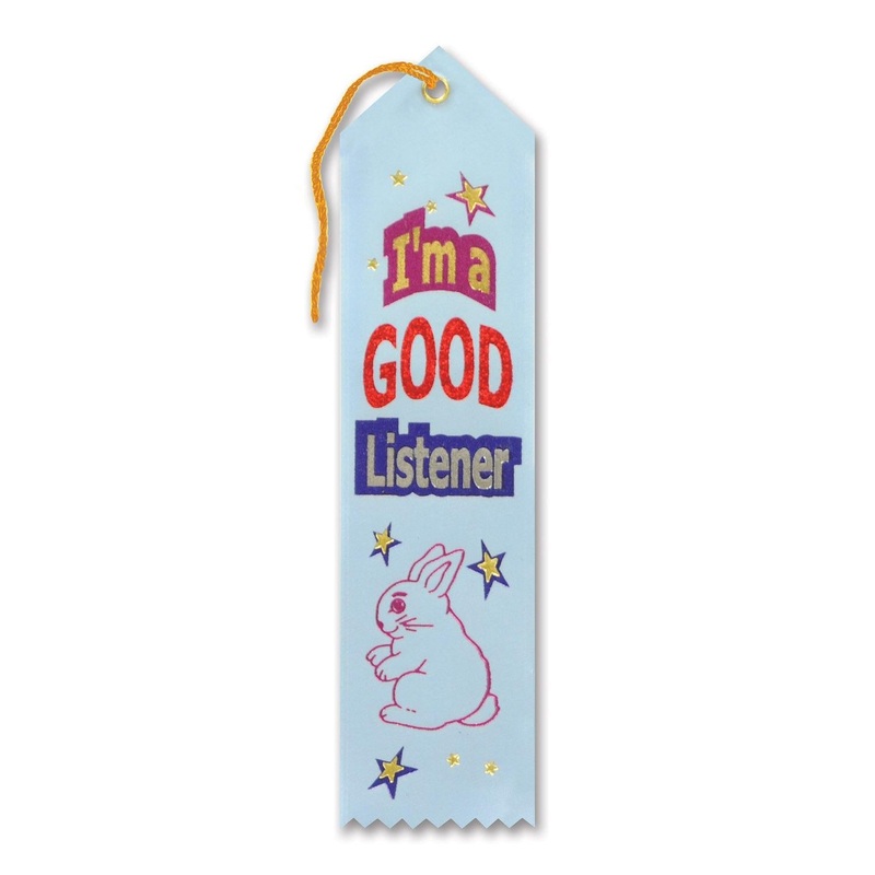 6 Pack Beistle I'm A Good Listener Award Ribbon