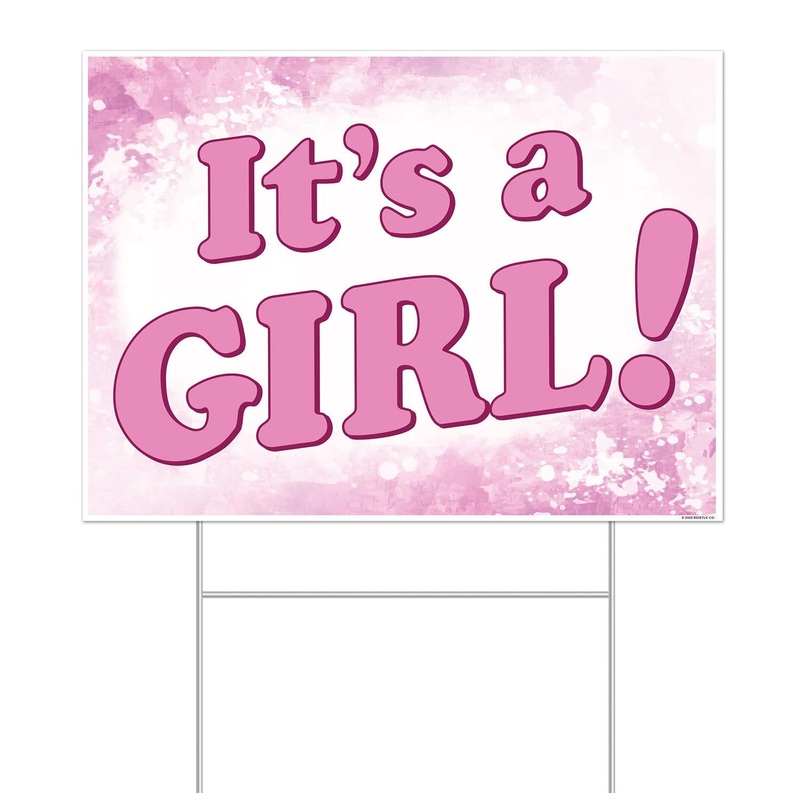6 Pack Beistle Plastic It's A Girl! Yard Sign
