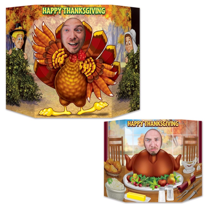 6 Pack Beistle Thanksgiving Turkey Photo Prop