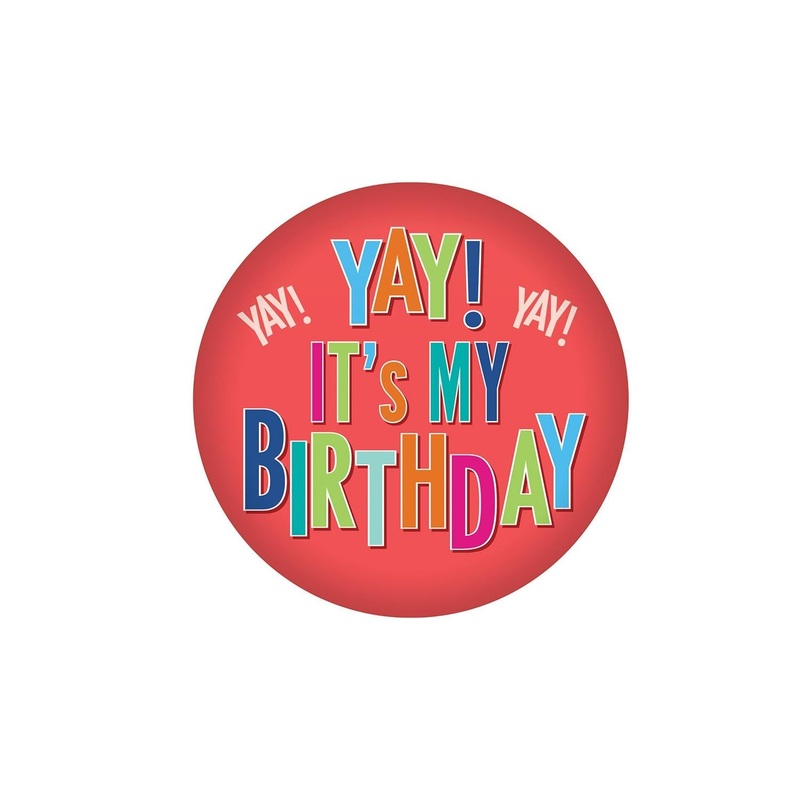 6 Pack Beistle Yay! It's My Birthday Button