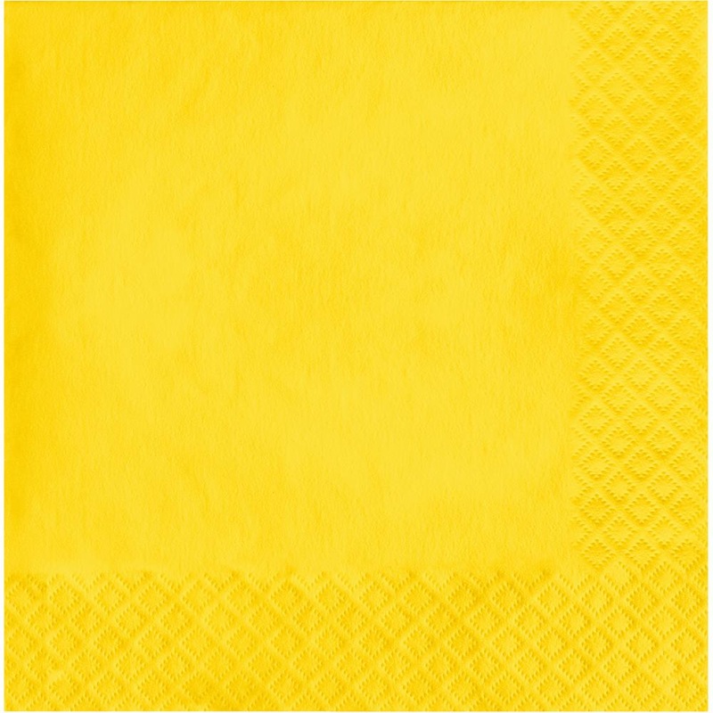 600 pc Bulk School Bus Yellow 2 Ply Luncheon Napkins
