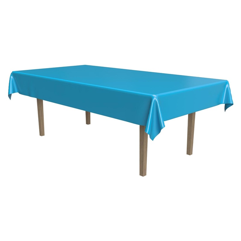 Bulk 12 Pack Beistle Turquoise Plastic Rectangular Party Tablecover