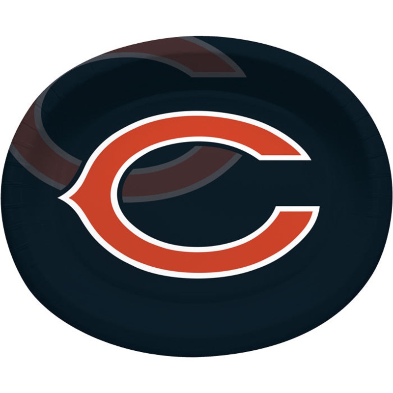 Chicago Bears Oval Platter 10" X 12" (8/Pkg)