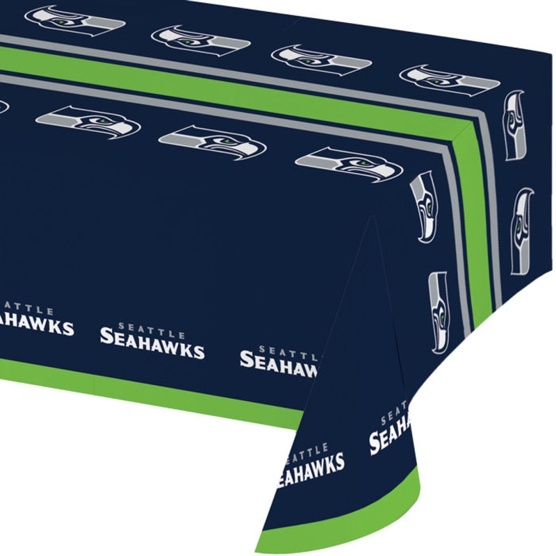 Seattle Seahawks Plastic Table Cover, 54" X 102"