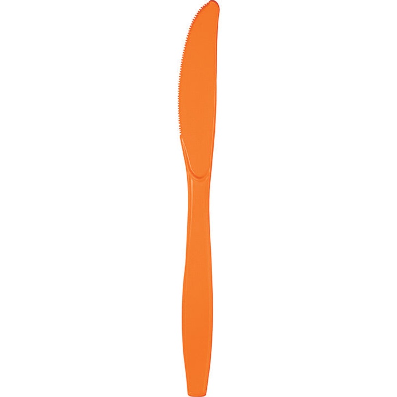 Sunkissed Orange Plastic Knives (50/Pkg)