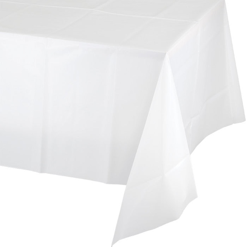 White Tablecover Plastic 54" X 108"