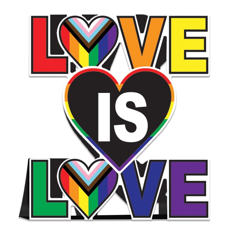 12 Pack Beistle 3-D Love Is Love Party Centerpiece