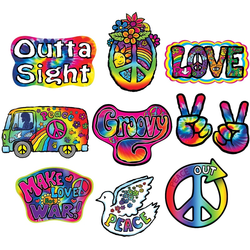 120 Pack Beistle 60's Party Cutouts