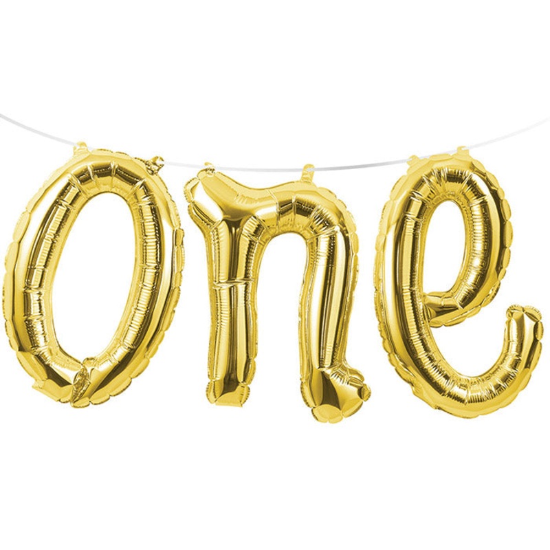 1st Birthday "One" Balloon Banner
