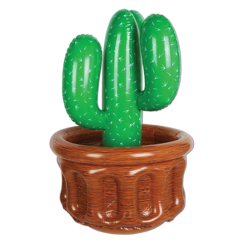 6 Pack Beistle Fiesta Inflatable Cactus Cooler