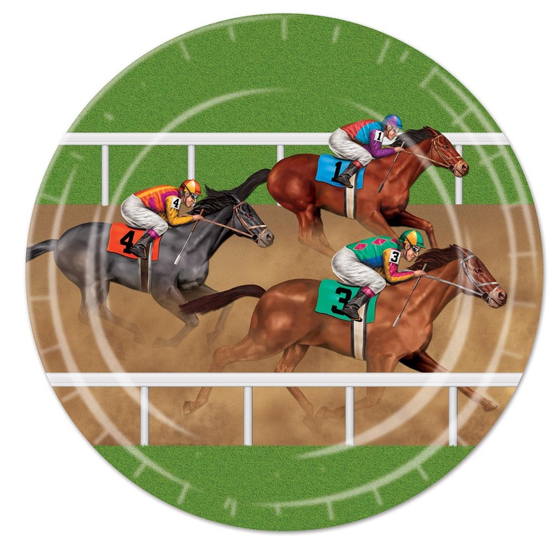 96 Pack Beistle Horse Racing Theme Party Paper Plates 9 inch