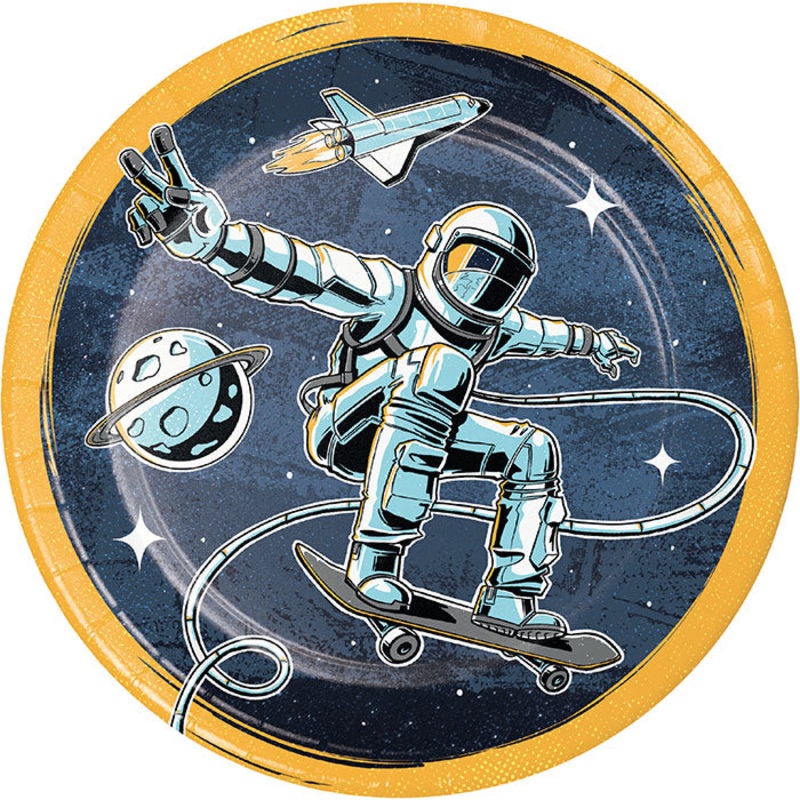 Space Skater Dinner Plate (8/Pkg)