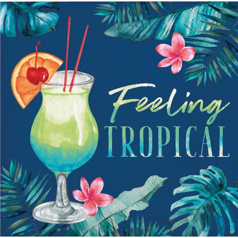 Summer Breeze Feeling Tropical Beverage Napkin (16/Pkg)