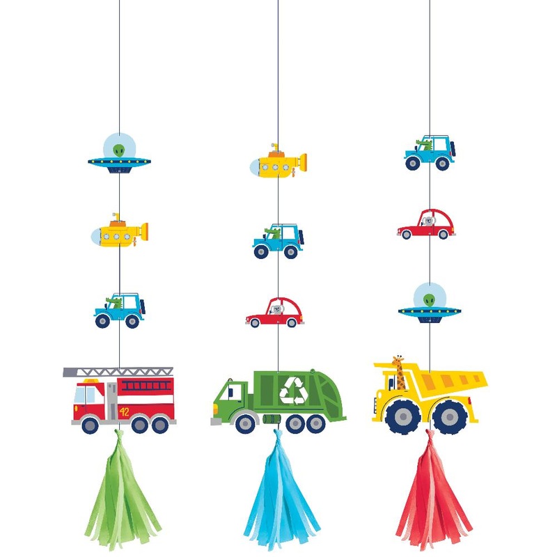 Transportation Time Hanging Cutouts w/ Tassels (3/Pkg)
