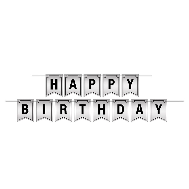 12 Pack Beistle Foil Happy Birthday Party Streamer