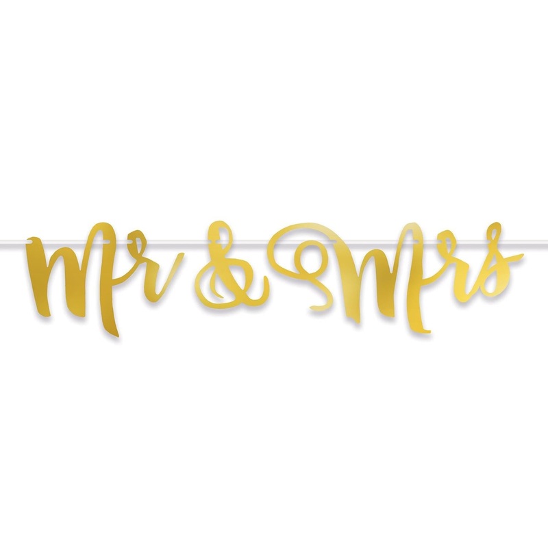 12 Pack Beistle Foil Mr/Mrs Wedding Party Streamer