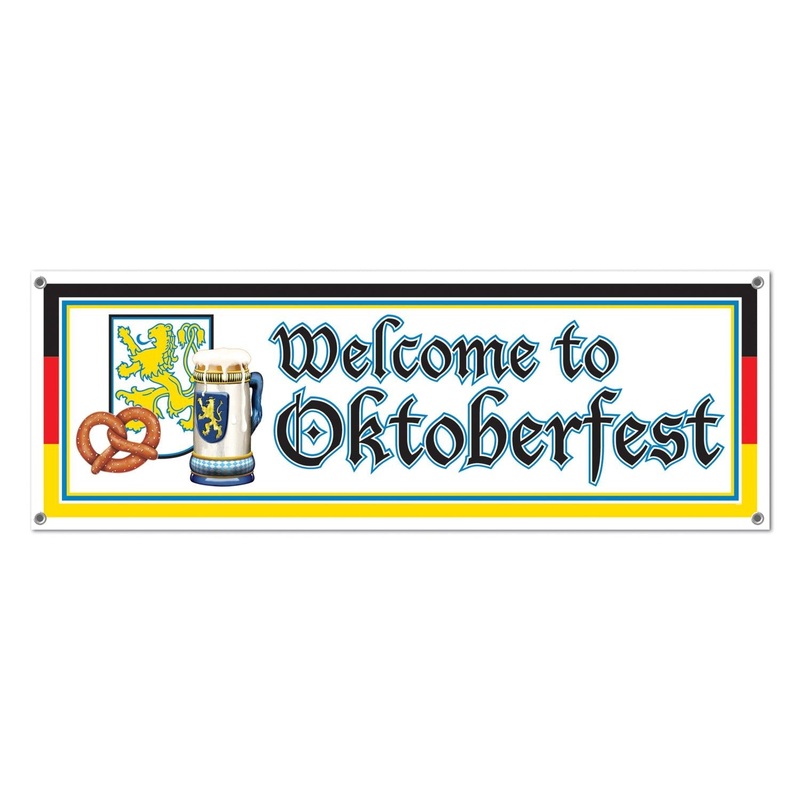 12 Pack Beistle Welcome To Oktoberfest Sign Banner