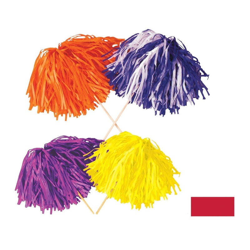 144 Pack Beistle Red Tissue Pom Pom 480 Strand - Fire Resistant