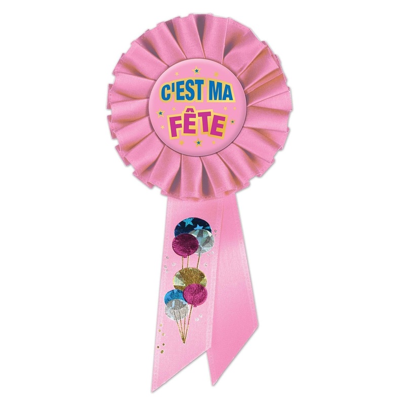 6 Pack Beistle C'est Ma Fete Rosette- Pink