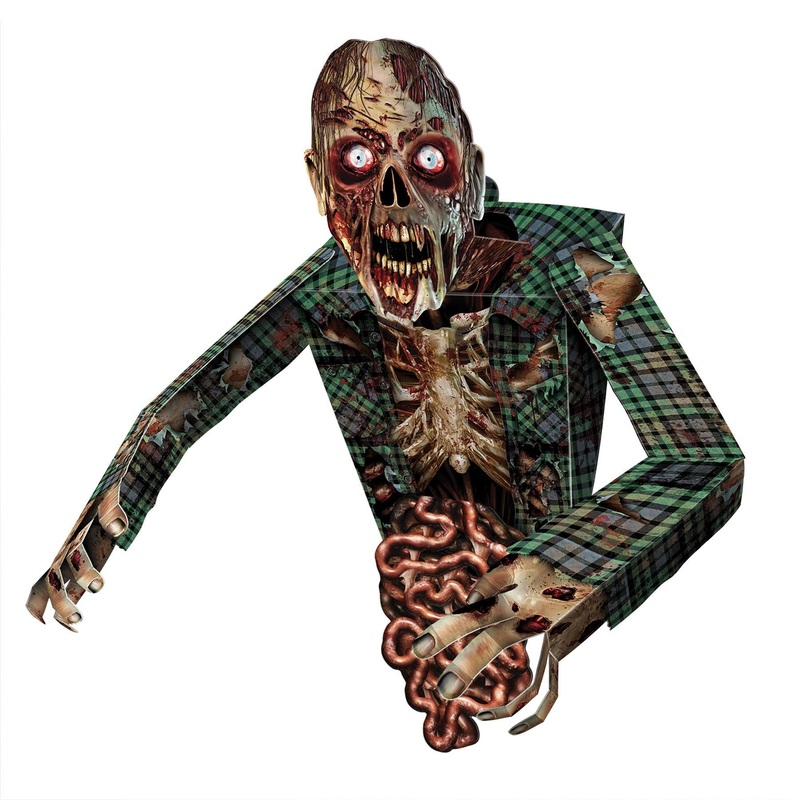 6 Pack Beistle Halloween 3-D Zombie Wall Decoration